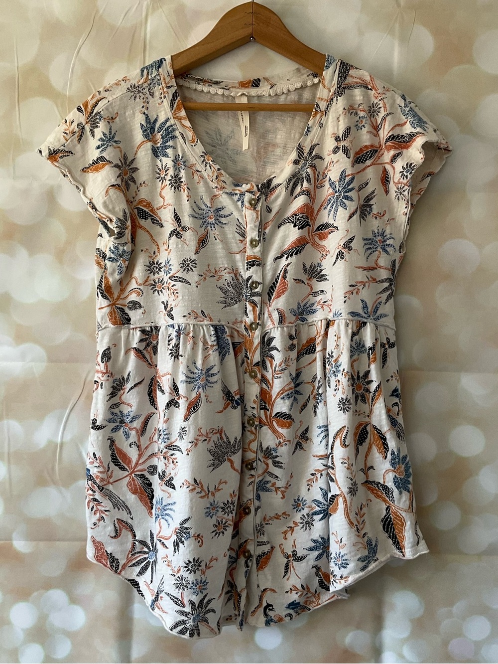 Anthropologie Floral Blouse